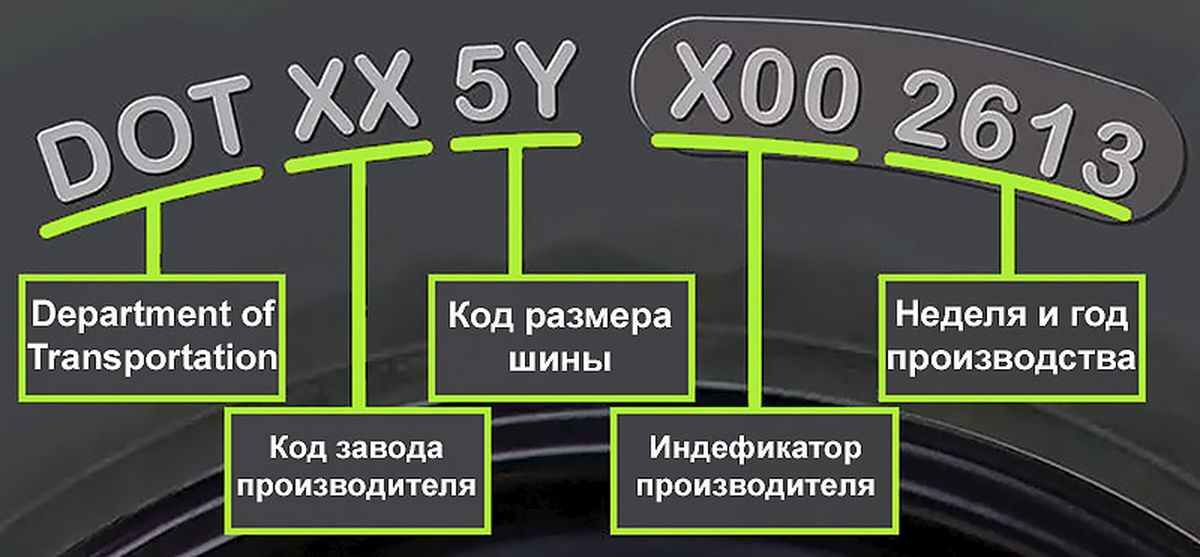 год производства шин
